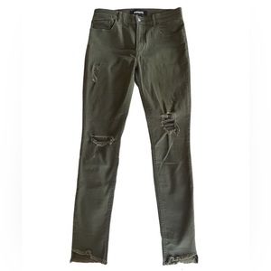 Express olive high rise leggings